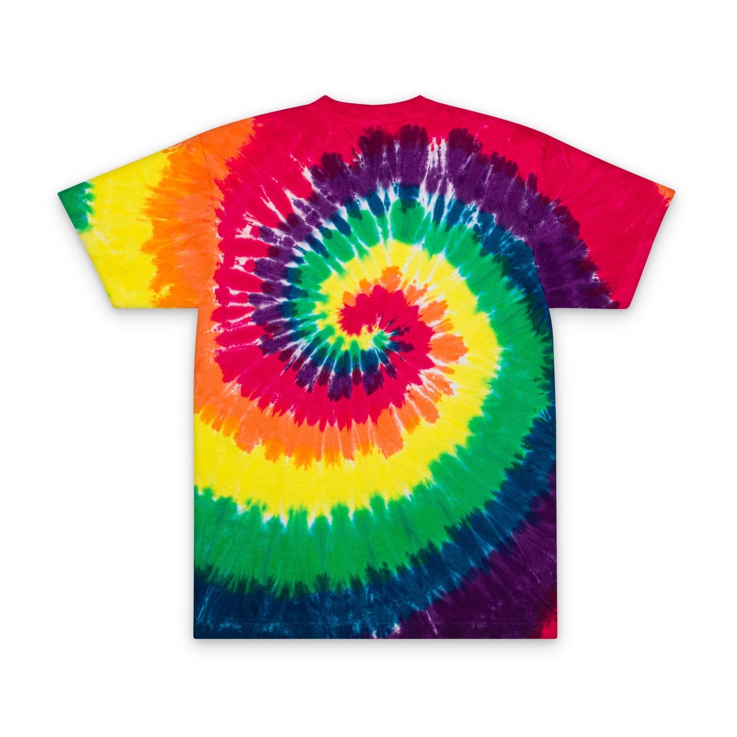 Tie-Dye Spiral T-Shirt — Embroidered "Good Vibes" Oversized Tee