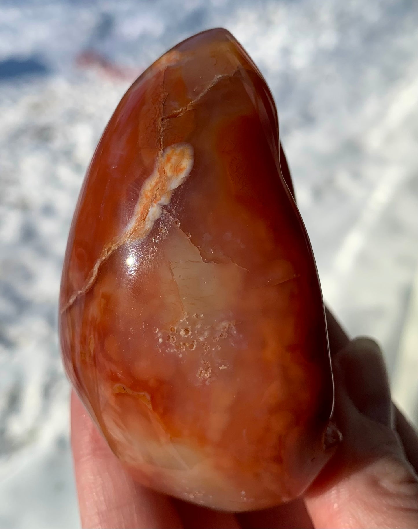 Carnelian Agate druzy geode