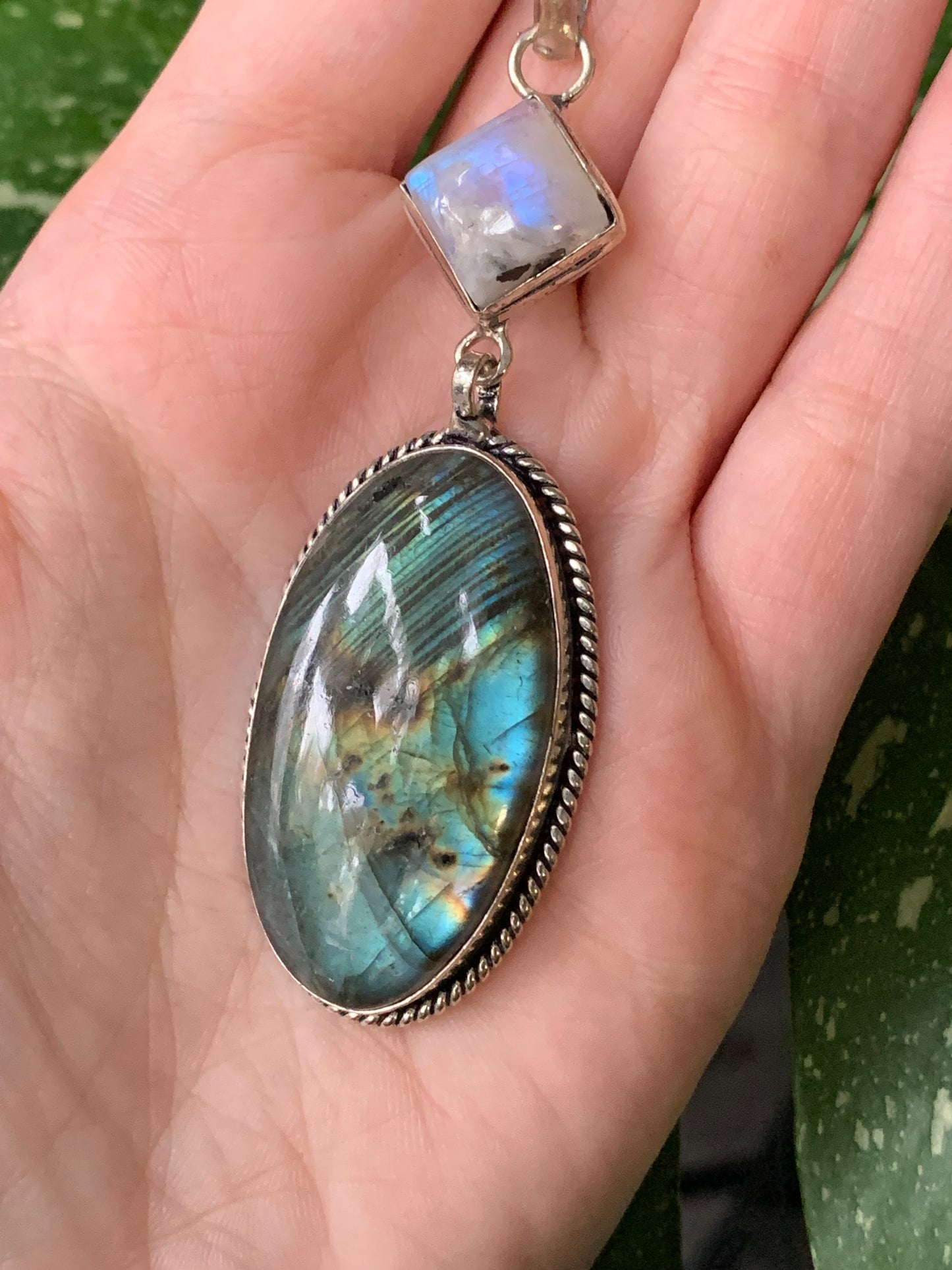 Rainbow Moonstone x Labradorite Necklace