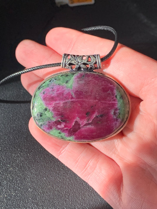 Ruby Zoisite Necklace