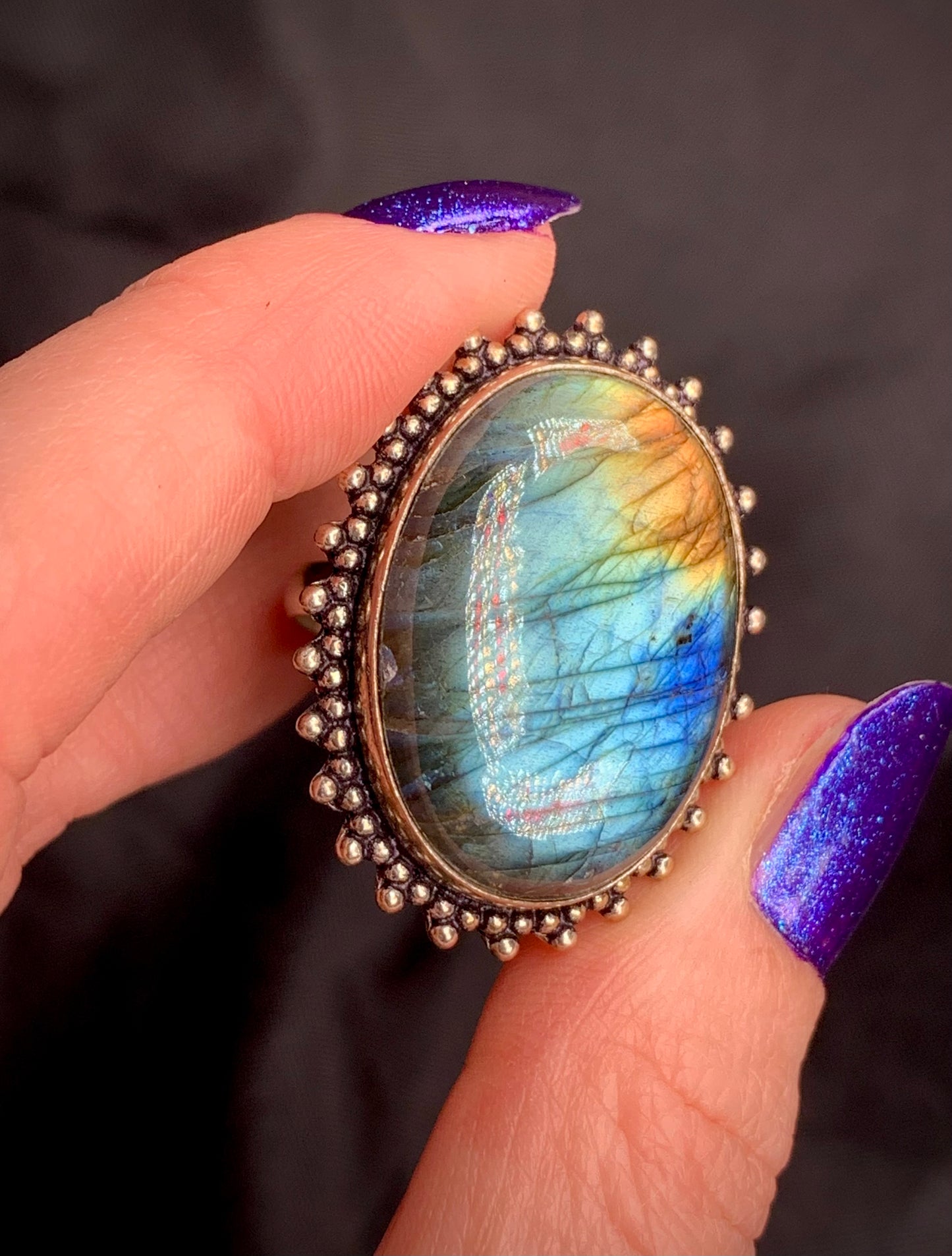 Labradorite Ring Sz 10