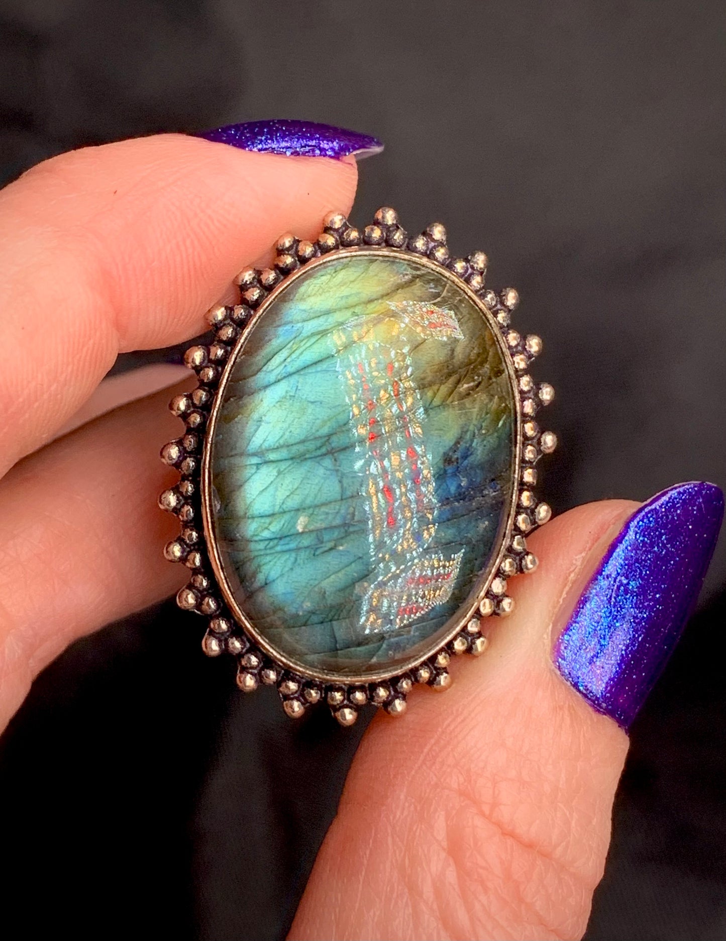 Labradorite Ring Sz 10