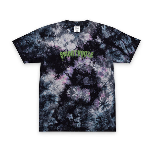 Tie-Dye Spiral T-Shirt — Embroidered "Good Vibes" Oversized Tee