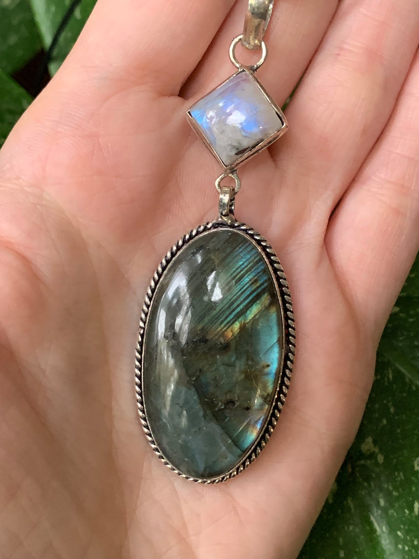 Rainbow Moonstone x Labradorite Necklace