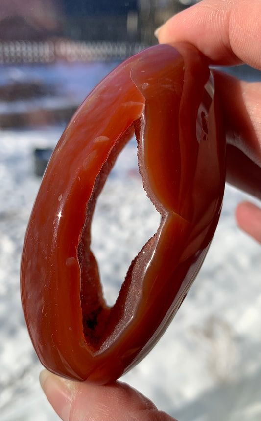 Druzy Carnelian Agate Geode